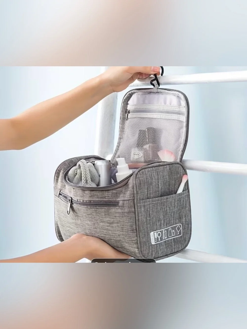 Women's Lavender Hanging Travel Toiletries Bag - Lightweight Organizer